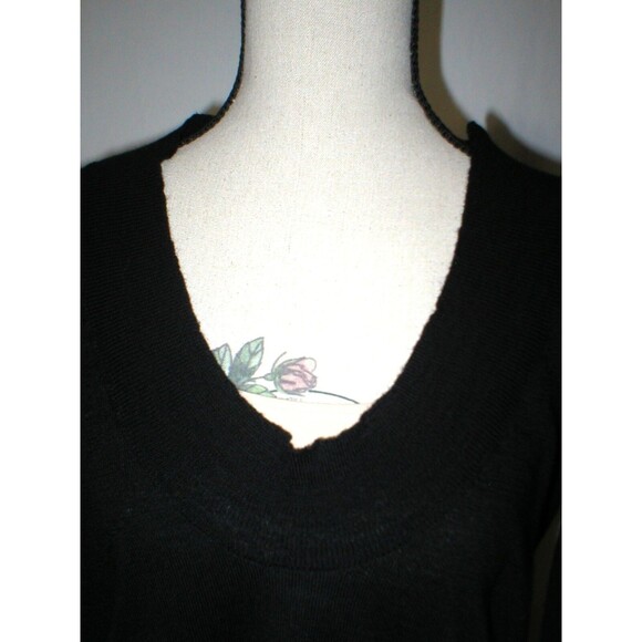 New NWT Designer Wool Sweater 44 Italy Womens 8 Zinco Black Kangaroo Pocket M - Picture 3 of 12